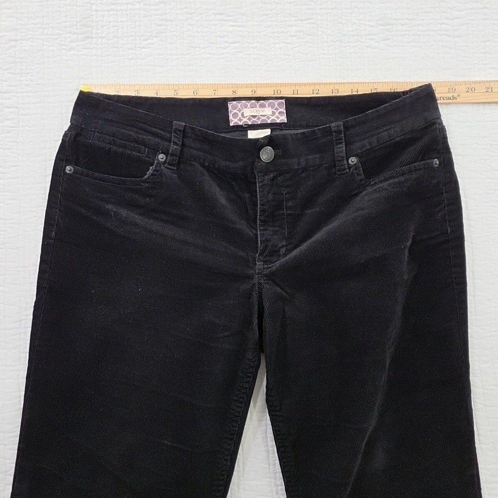 J. Crew Corduroy Pants Womens 12R (36x32) Black Bootcut Stretch Classic Preppy - Picture 11 of 16